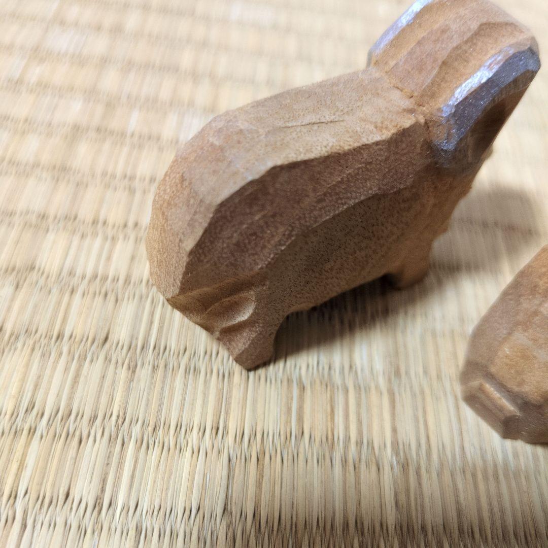 【匿名配送】春日大社 奈良一刀彫 　干支 　5種類　木箱入り