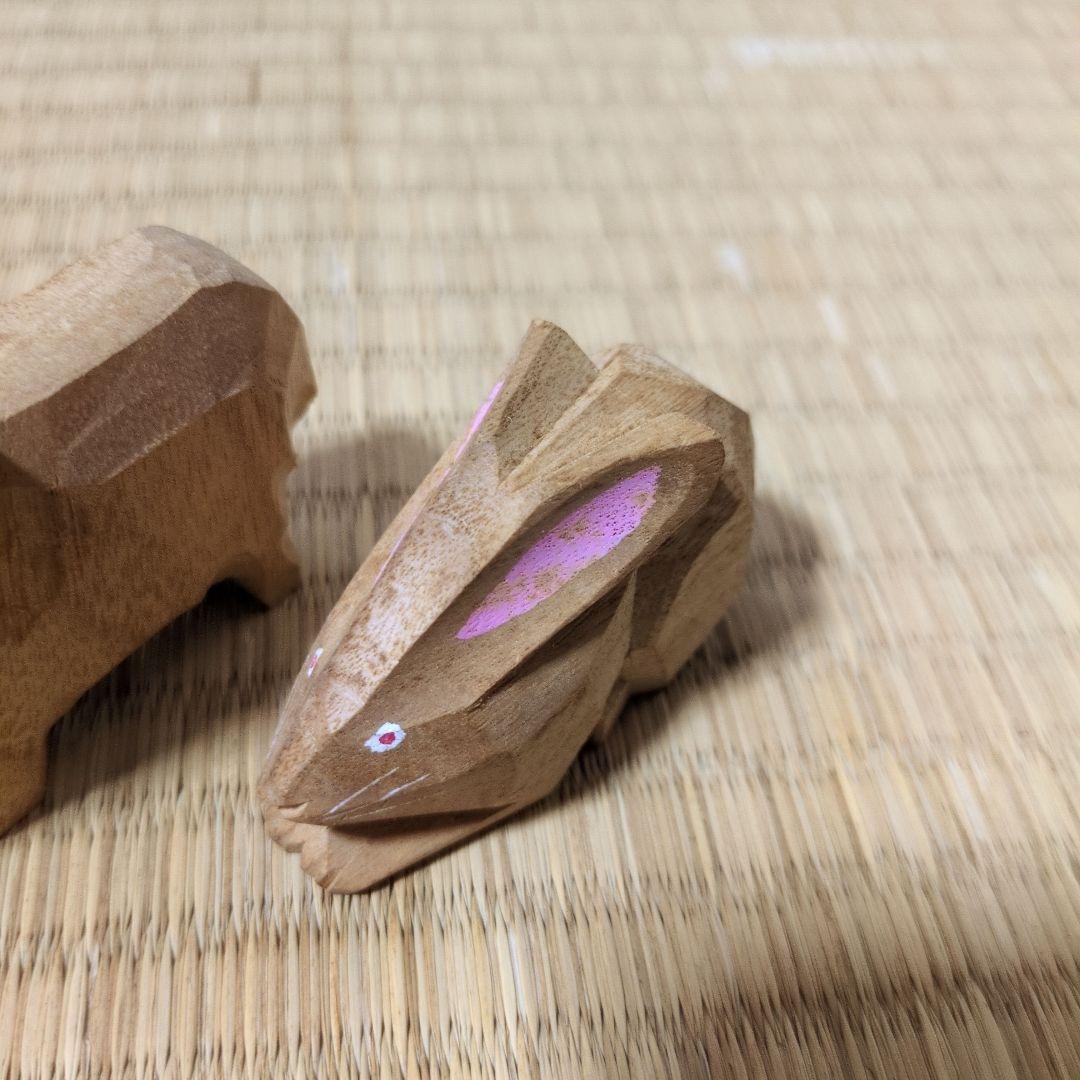 【匿名配送】春日大社 奈良一刀彫 　干支 　5種類　木箱入り